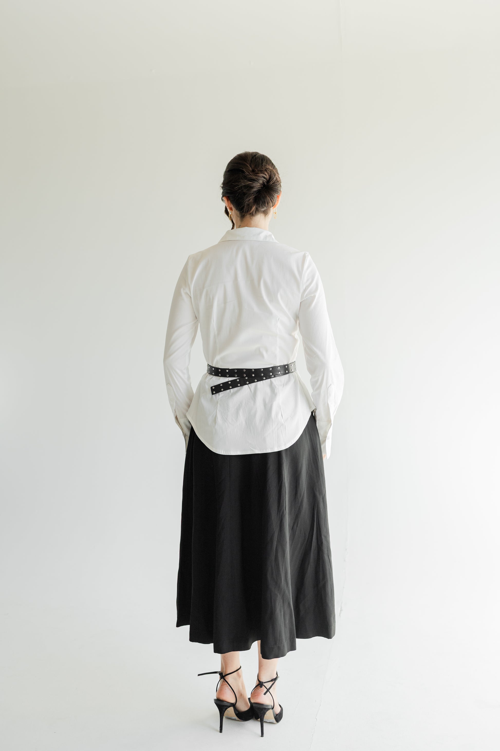 Camisa Branca Alfaiataria com Fechamento em Zíper